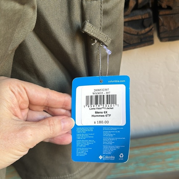 NWT $180 Columbia Loma Vista ll Jacket Size 6X Khaki/Green Camo Orange Collar - Picture 6 of 10